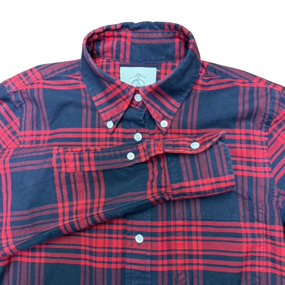 Brooks Brothers Black Fleece Shirt Mens BB1 Small Buffalo Plaid Thom Browne OCBD